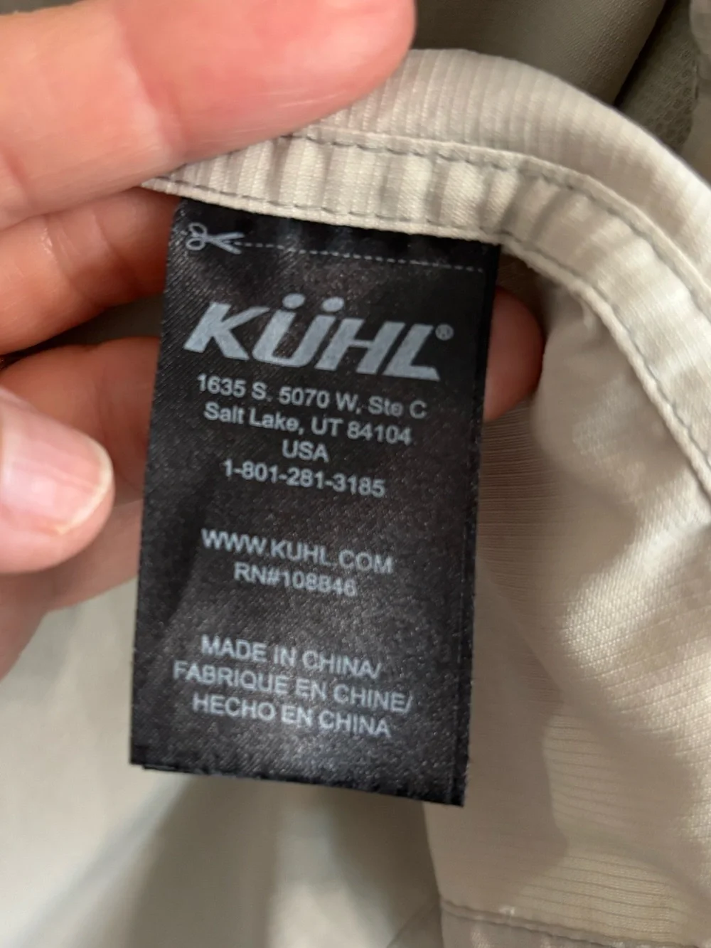 Kuhl Men's Lightweight Button-Front Utility Shirt Light Beige Large Outdoor
